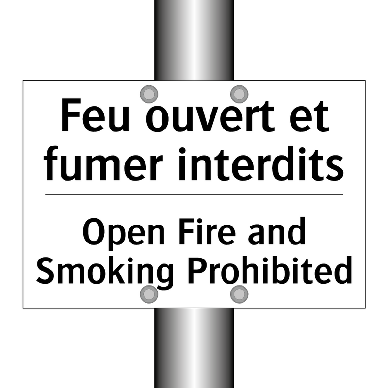 Feu ouvert et fumer interdits - Open Fire and Smoking Prohibited /.../