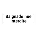 Baignade nue interdite