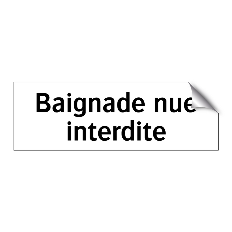 Baignade nue interdite