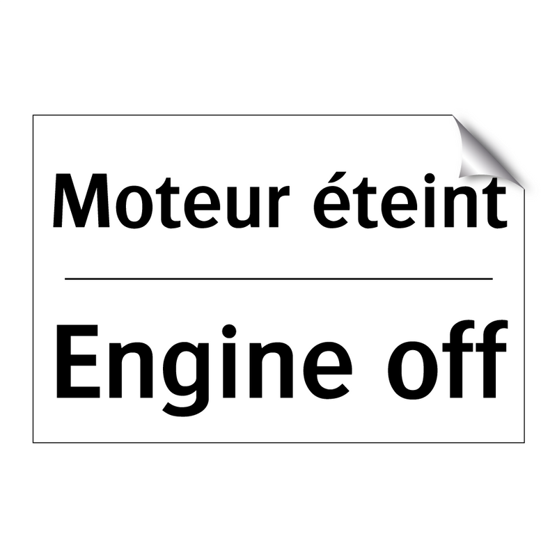 Moteur éteint - Engine off