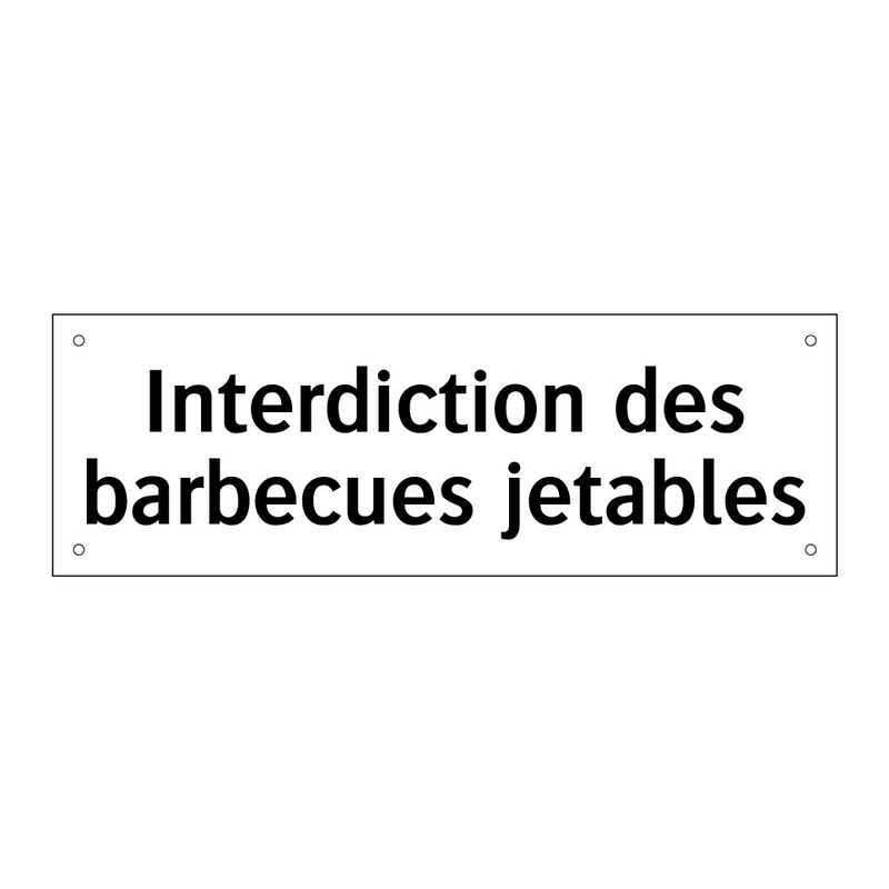 Interdiction des barbecues jetables