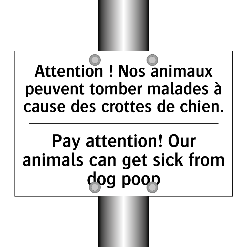 Attention ! Nos animaux peuvent  /.../ - Pay attention! Our animals can  /.../