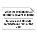 Vélos et cyclomoteurs interdits  /.../ - Bicycles and Mopeds Forbidden  /.../