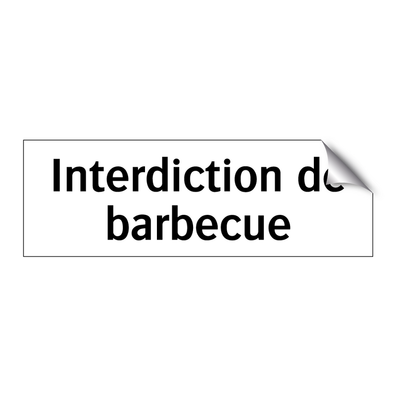 Interdiction de barbecue