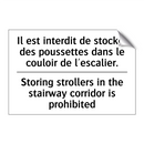 Il est interdit de stocker des  /.../ - Storing strollers in the stairway  /.../