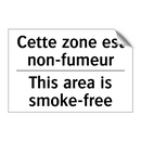 Cette zone est non-fumeur - This area is smoke-free