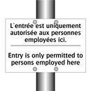 L'entrée est uniquement autorisée  /.../ - Entry is only permitted to persons  /.../