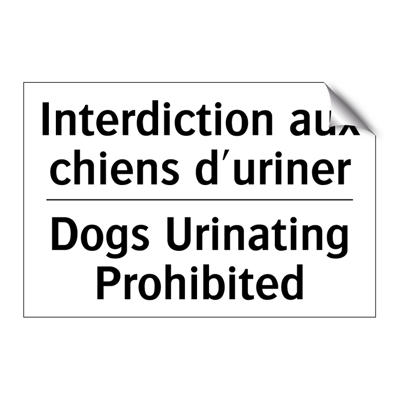 Interdiction aux chiens d'uriner /.../ - Dogs Urinating Prohibited