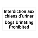 Interdiction aux chiens d'uriner /.../ - Dogs Urinating Prohibited