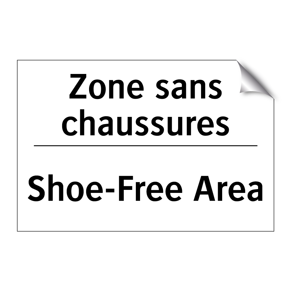 Zone sans chaussures - Shoe-Free Area