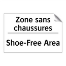 Zone sans chaussures - Shoe-Free Area