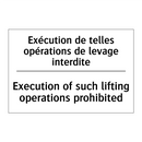 Exécution de telles opérations  /.../ - Execution of such lifting operations  /.../