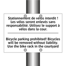 Stationnement de vélos interdit  /.../ - Bicycle parking prohibited! Bicycles  /.../