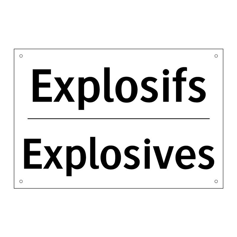 Explosifs - Explosives