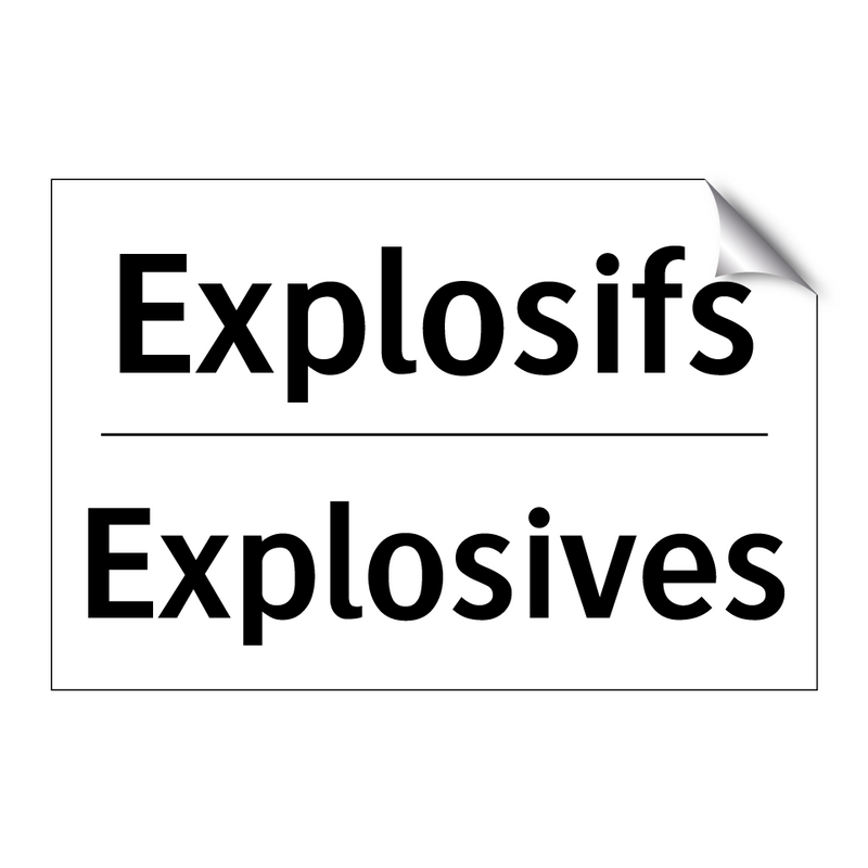 Explosifs - Explosives