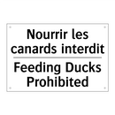 Nourrir les canards interdit - Feeding Ducks Prohibited