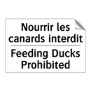 Nourrir les canards interdit - Feeding Ducks Prohibited