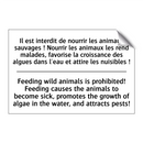 Il est interdit de nourrir les  /.../ - Feeding wild animals is prohibited!  /.../