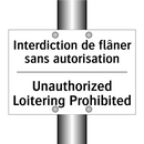 Interdiction de flâner sans autorisation /.../ - Unauthorized Loitering Prohibited /.../