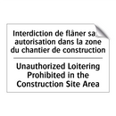 Interdiction de flâner sans autorisation  /.../ - Unauthorized Loitering Prohibited  /.../