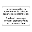 La consommation de nourriture  /.../ - Food and beverages brought along  /.../