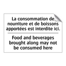 La consommation de nourriture  /.../ - Food and beverages brought along  /.../