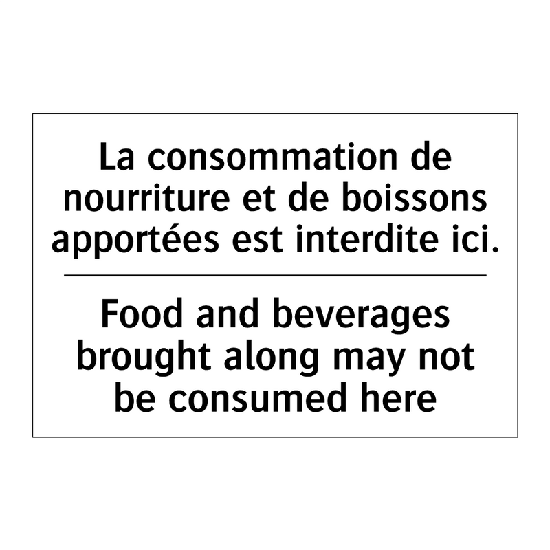 La consommation de nourriture  /.../ - Food and beverages brought along  /.../
