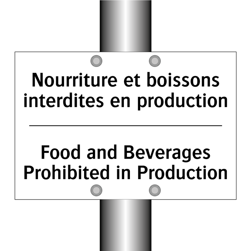 Nourriture et boissons interdites  /.../ - Food and Beverages Prohibited  /.../