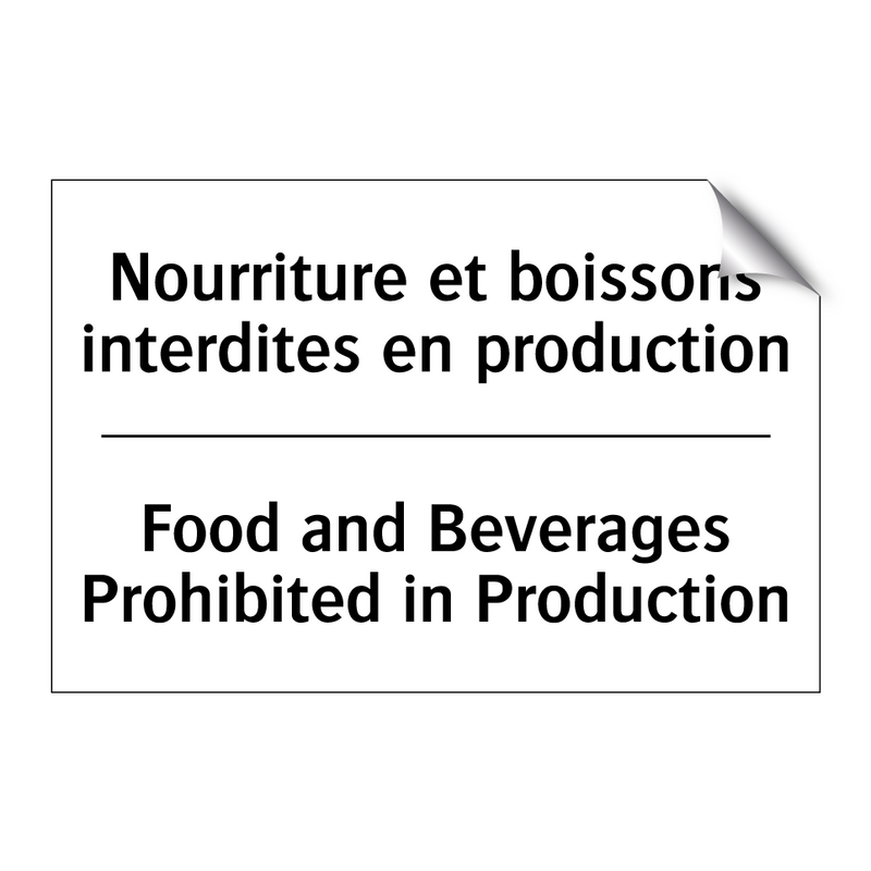 Nourriture et boissons interdites  /.../ - Food and Beverages Prohibited  /.../