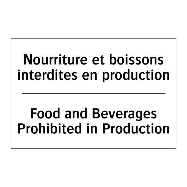 Nourriture et boissons interdites  /.../ - Food and Beverages Prohibited  /.../