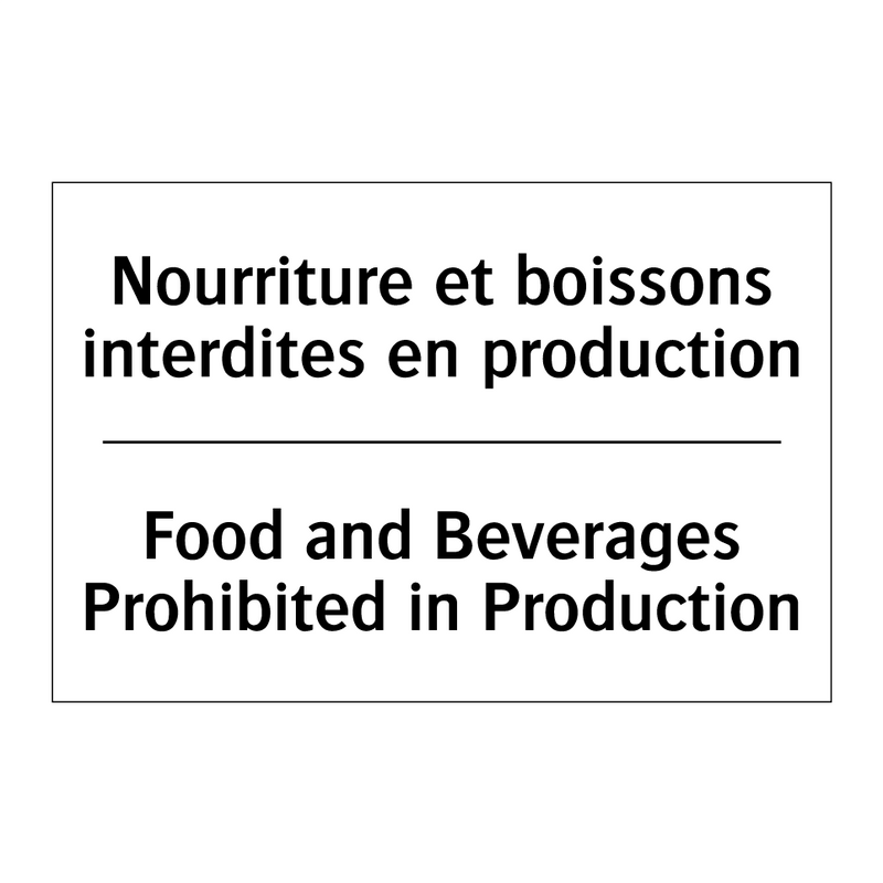 Nourriture et boissons interdites  /.../ - Food and Beverages Prohibited  /.../