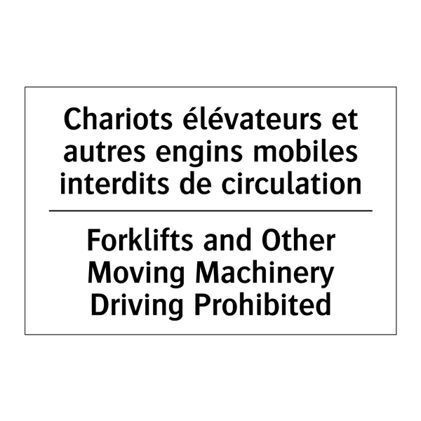Chariots élévateurs et autres  /.../ - Forklifts and Other Moving Machinery  /.../