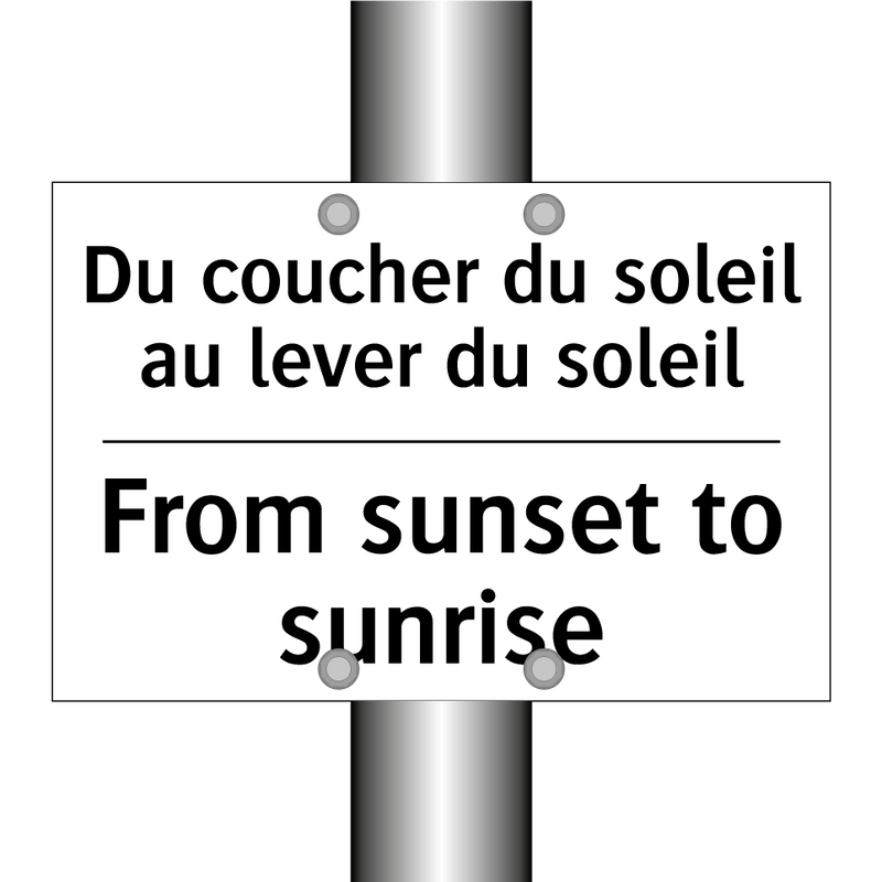 Du coucher du soleil au lever  /.../ - From sunset to sunrise