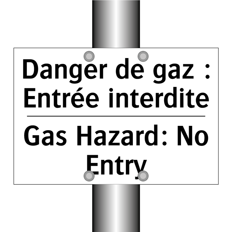 Danger de gaz : Entrée interdite /.../ - Gas Hazard: No Entry