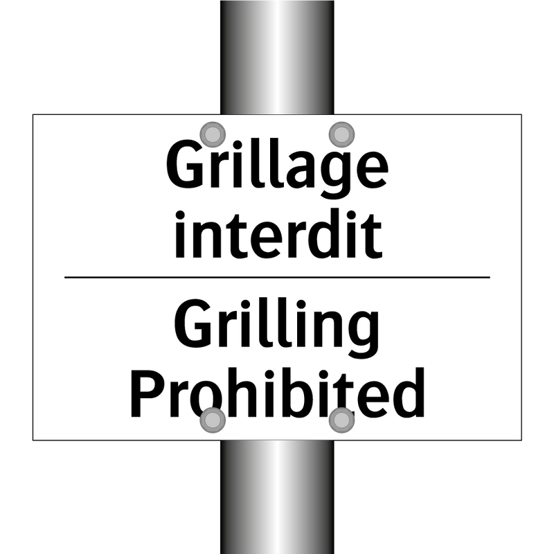 Grillage interdit - Grilling Prohibited