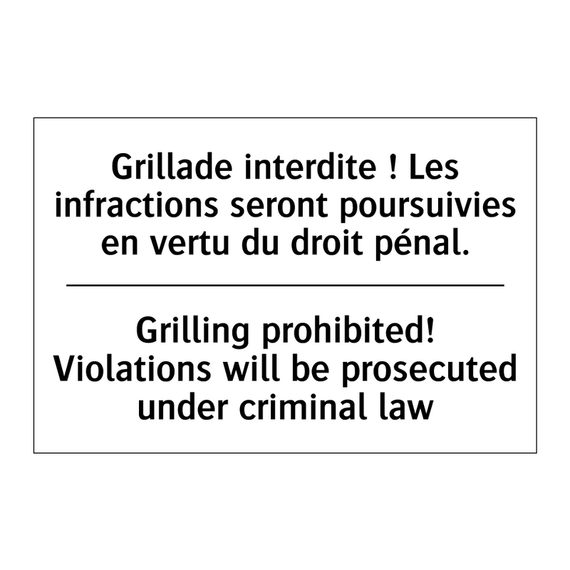 Grillade interdite ! Les infractions  /.../ - Grilling prohibited! Violations  /.../