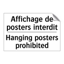 Affichage de posters interdit - Hanging posters prohibited