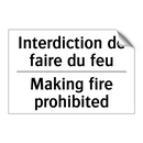 Interdiction de faire du feu - Making fire prohibited