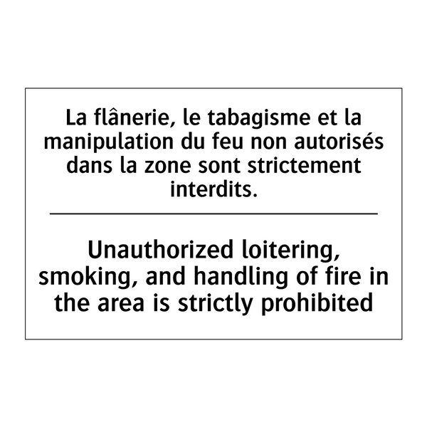 La flânerie, le tabagisme et la  /.../ - Unauthorized loitering, smoking,  /.../