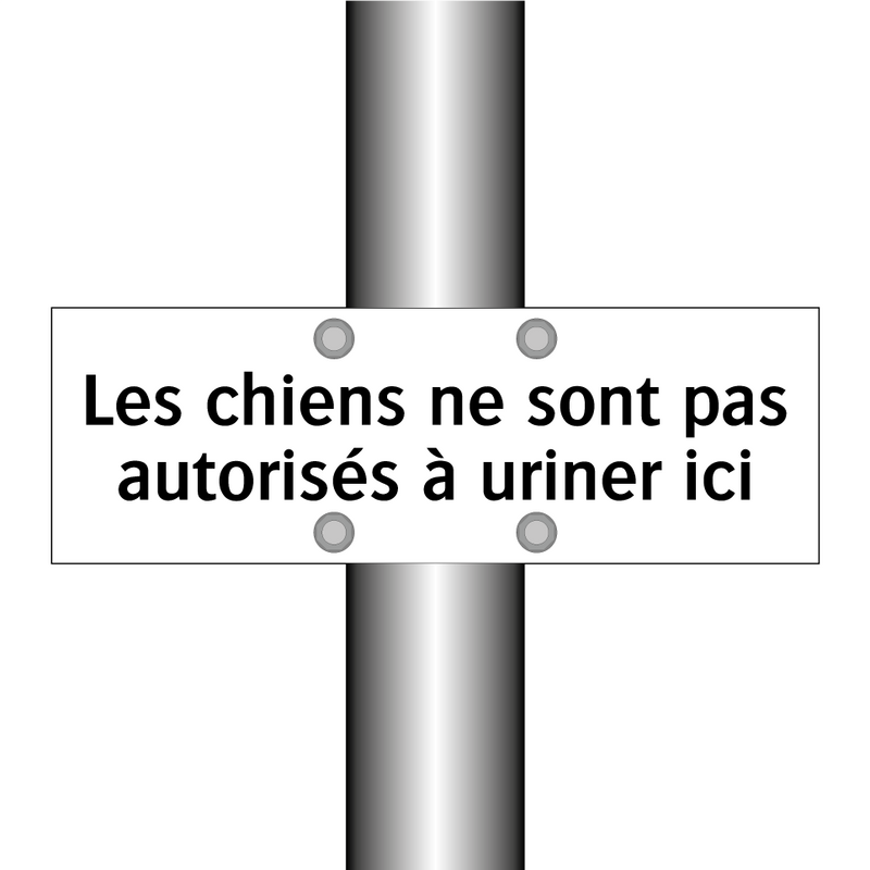Les chiens ne sont pas autorisés à uriner ici