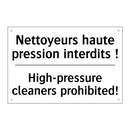 Nettoyeurs haute pression interdits  /.../ - High-pressure cleaners prohibited! /.../