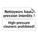 Nettoyeurs haute pression interdits  /.../ - High-pressure cleaners prohibited! /.../