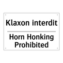 Klaxon interdit - Horn Honking Prohibited