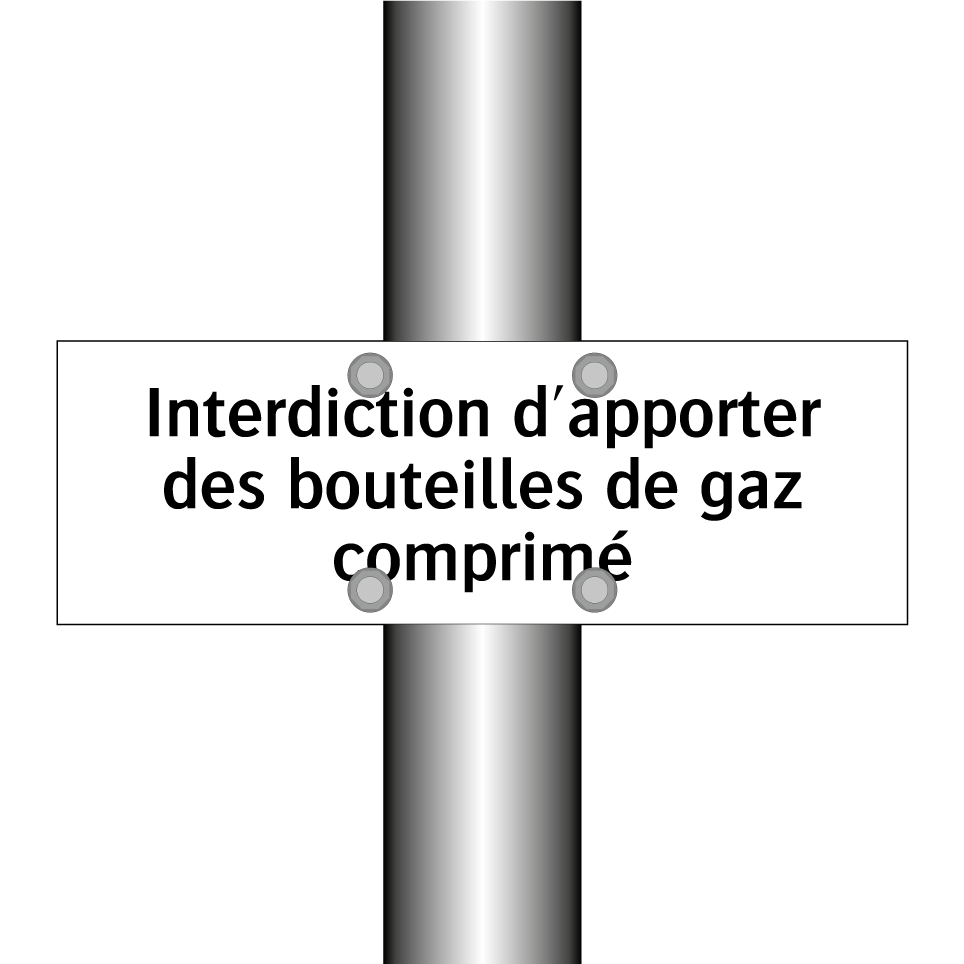 Interdiction d'apporter des bouteilles de gaz comprimé