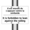 Il est interdit de s'appuyer contre  /.../ - It is forbidden to lean against  /.../
