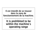 Il est interdit de se trouver  /.../ - It is prohibited to be within  /.../