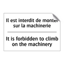 Il est interdit de monter sur  /.../ - It is forbidden to climb on the  /.../