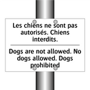 Les chiens ne sont pas autorisés.  /.../ - Dogs are not allowed. No dogs  /.../