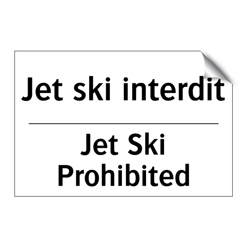 Jet ski interdit - Jet Ski Prohibited
