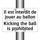 Il est interdit de jouer au ballon /.../ - Kicking the ball is prohibited